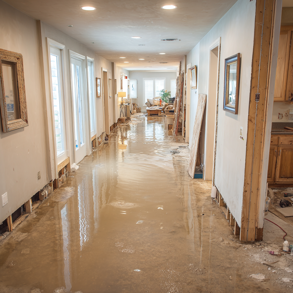 Emergency water damage restoration equipment